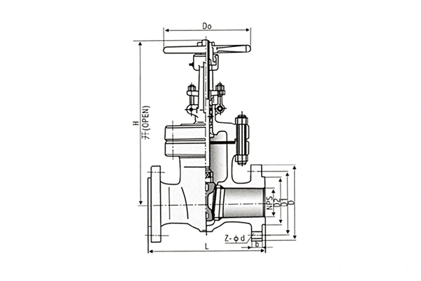 ANSI Flanged Gate Valve, Class 150