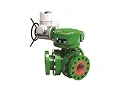 Cast Basalt  Lined 3-Way Ball Valve