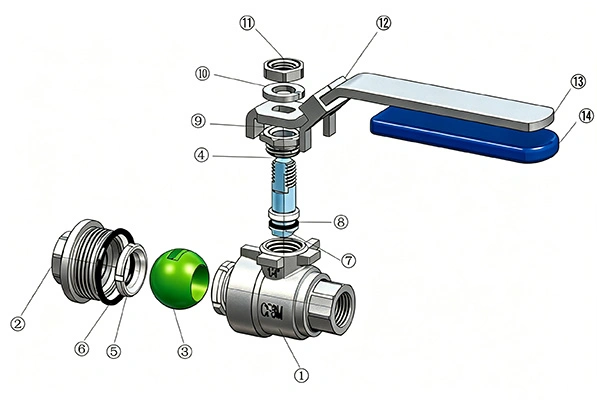 2-PC Threaded Ball Valve